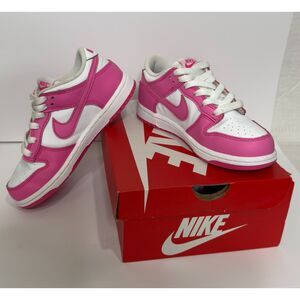 Nike Dunk Low Fuchsia/White Kids Size 1 Shoes